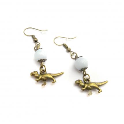 Boucles d oreilles T-rex dinosaures