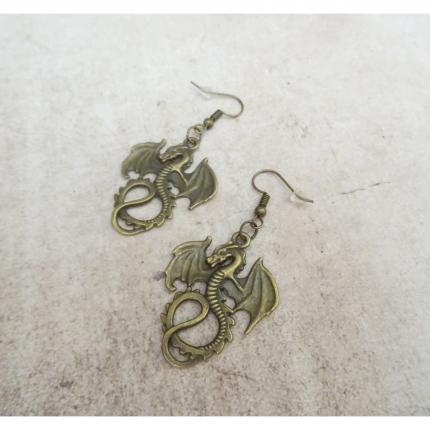 Boucles d oreilles Dragon