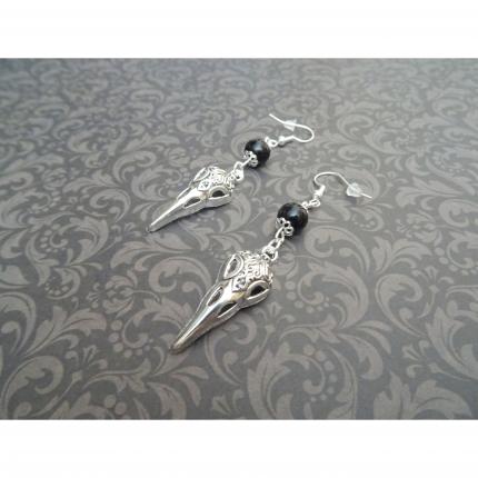 boucles d oreilles corbeaux